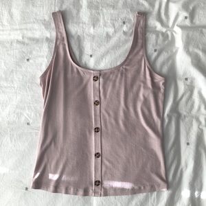 DYNAMITE faux button crop tank top size S